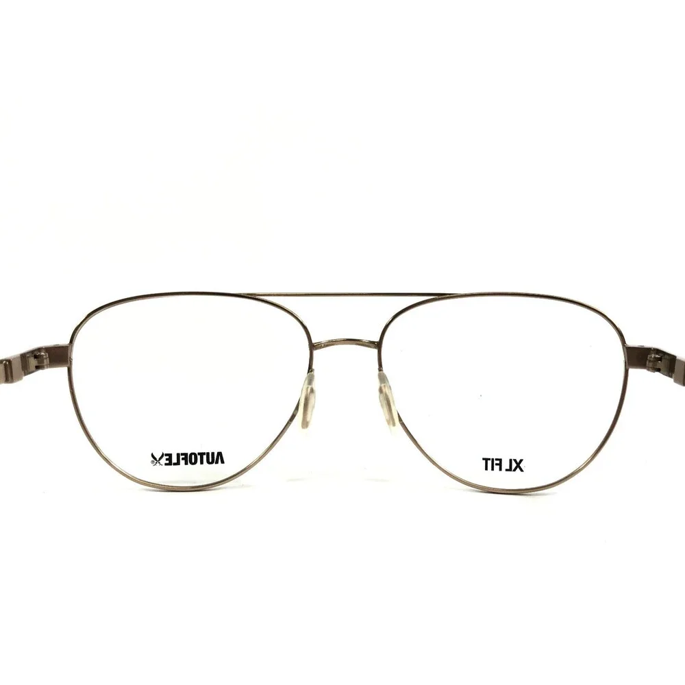 Autoflex by Flexon Eyeglasses Frames 110 710 Gold Aviator Wire Rim 58-17-150